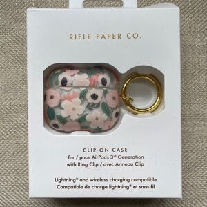 Rifle Paper Co. AirPods 3rd Generation Clip-On Case (Clear Wildflowers)